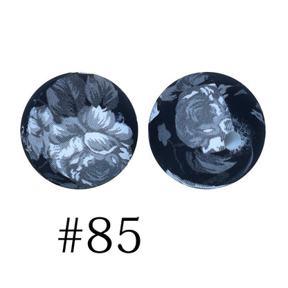 Round Printed Silicone Beads 85