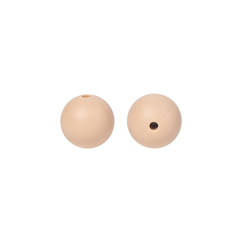 Round solid silicone beads 11