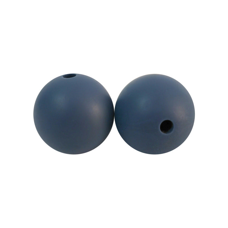 Round solid silicone beads 112
