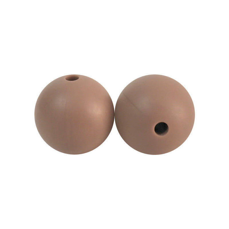 Round solid silicone beads 114