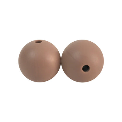 Round solid silicone beads 114