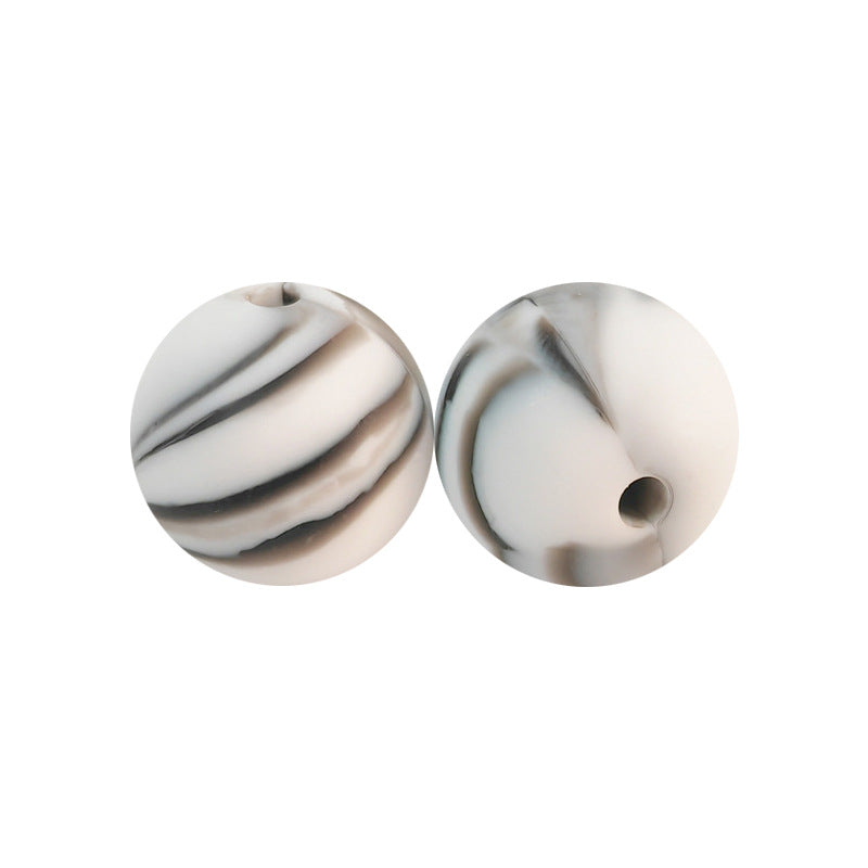 Round solid silicone beads 117
