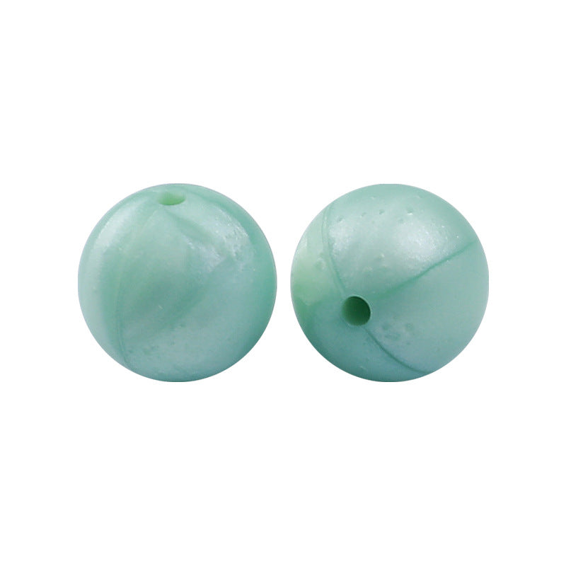 Round solid silicone beads 121