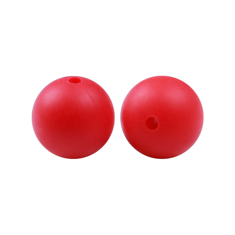 Round solid silicone beads 123