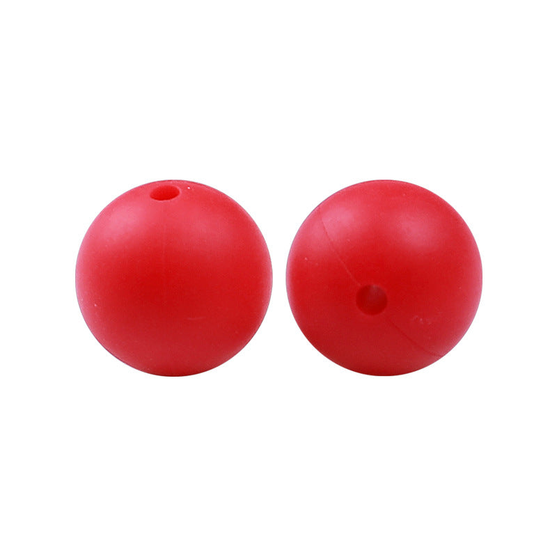 Round solid silicone beads 126