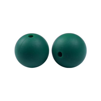 Round solid silicone beads 127