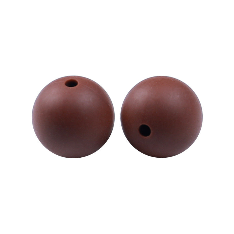 Round solid silicone beads 128