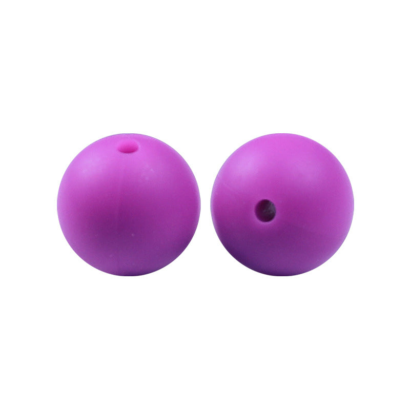 Round solid silicone beads 130