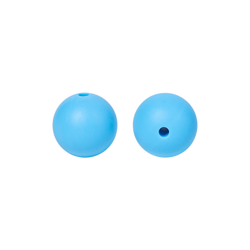 Round solid silicone beads 14