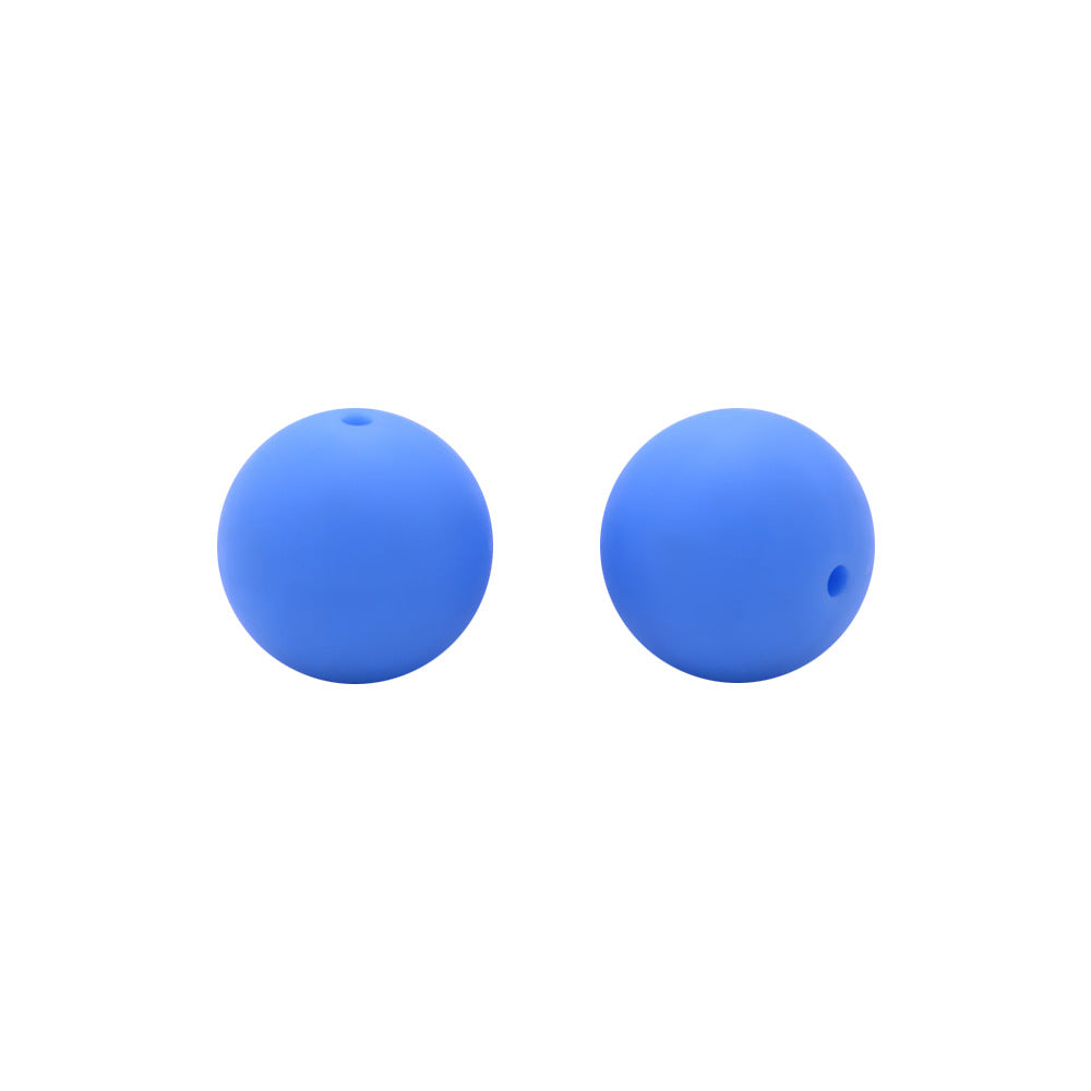 Round solid silicone beads 15