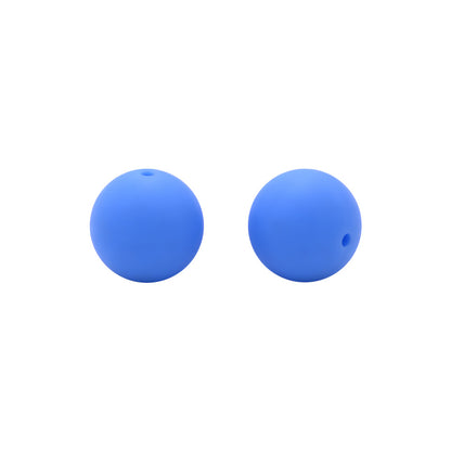 Round solid silicone beads 15