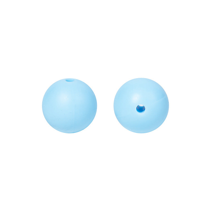 Round solid silicone beads 16
