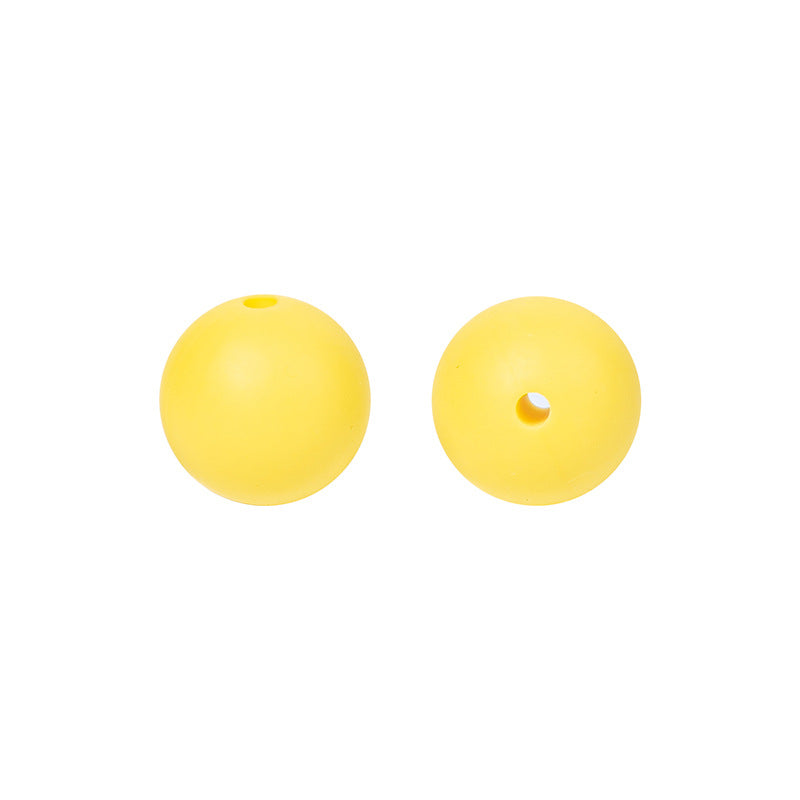 Round solid silicone beads 17