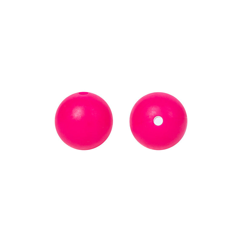 Round solid silicone beads 18