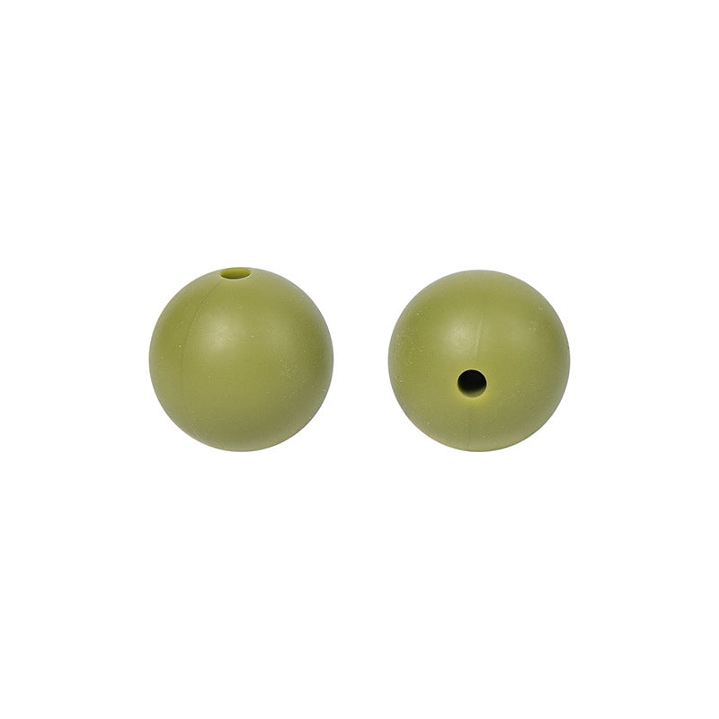 Round solid silicone beads 19