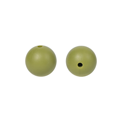 Round solid silicone beads 19