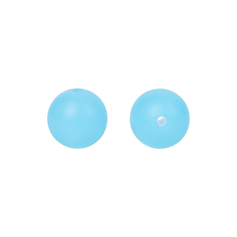 Round solid silicone beads 21
