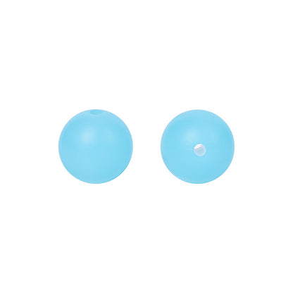 Round solid silicone beads 21