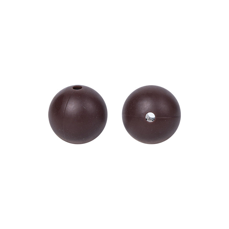 Round solid silicone beads 22