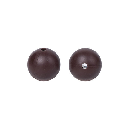 Round solid silicone beads 22