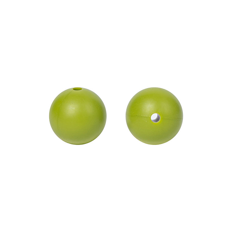 Round solid silicone beads 23