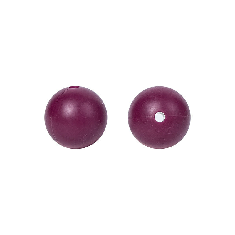 Round solid silicone beads 24