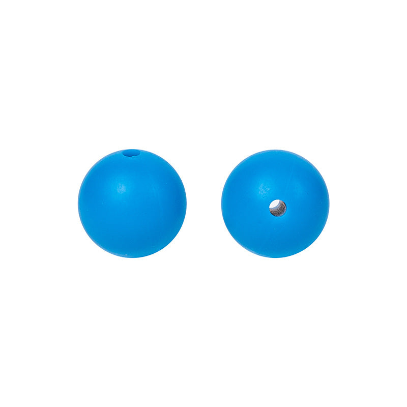 Round solid silicone beads 26