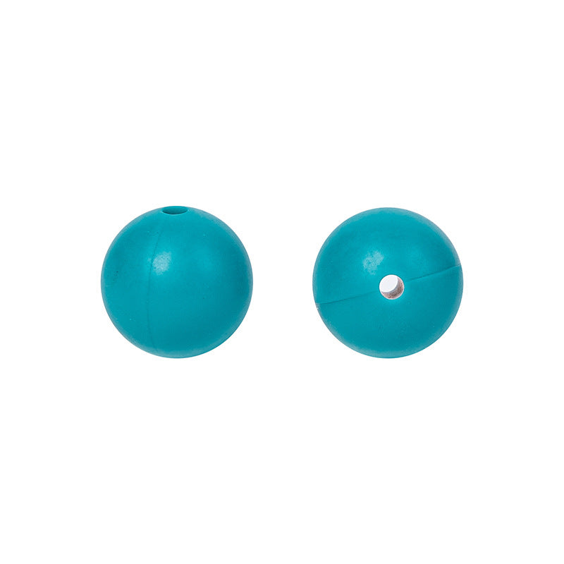Round solid silicone beads 28