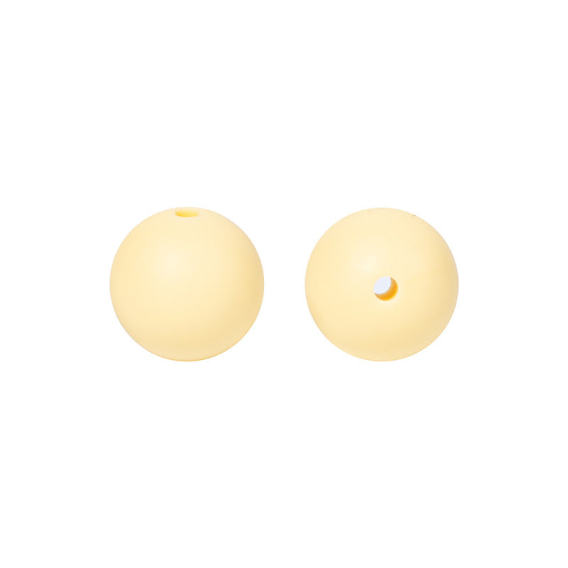 Round solid silicone beads 32