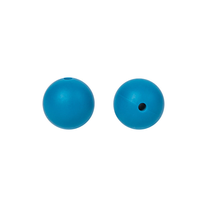Round solid silicone beads 34