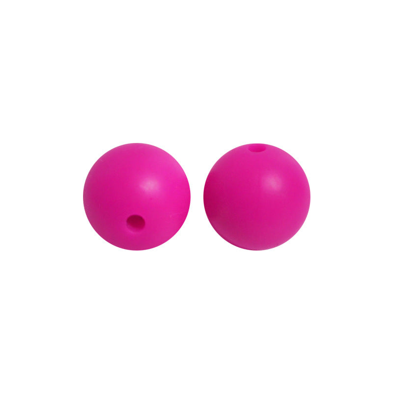 Round solid silicone beads 35