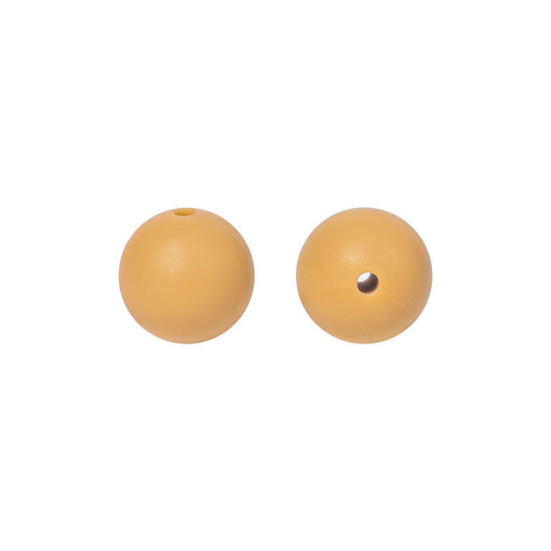 Round solid silicone beads 36