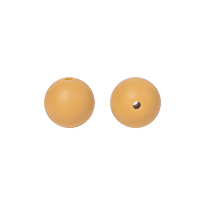 Round solid silicone beads 36