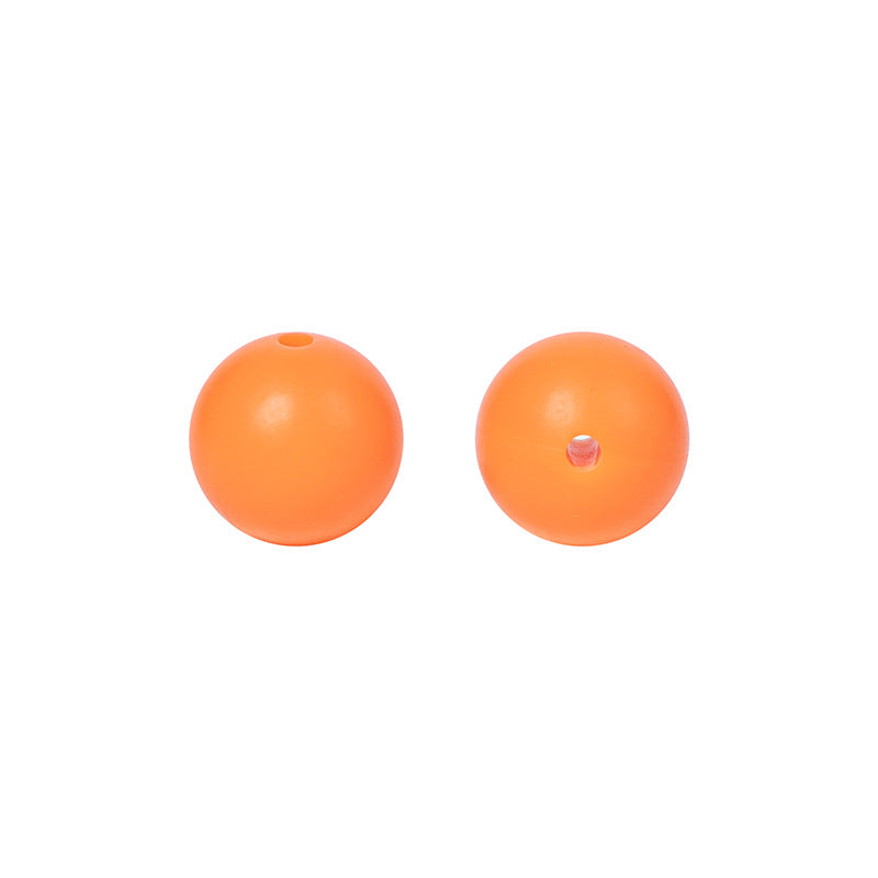 Round solid silicone beads 37
