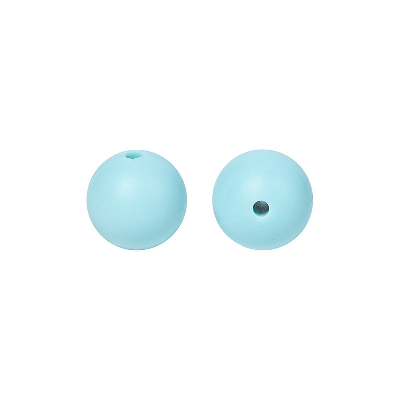 Round solid silicone beads 46
