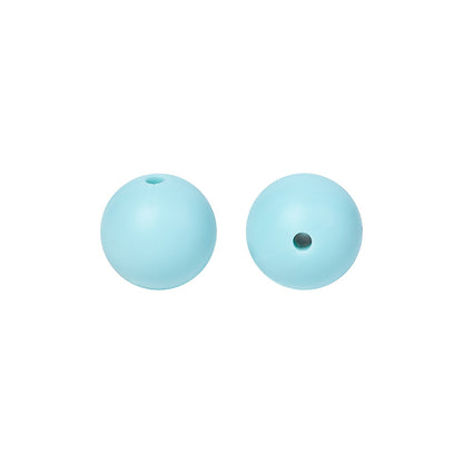 Round solid silicone beads 46
