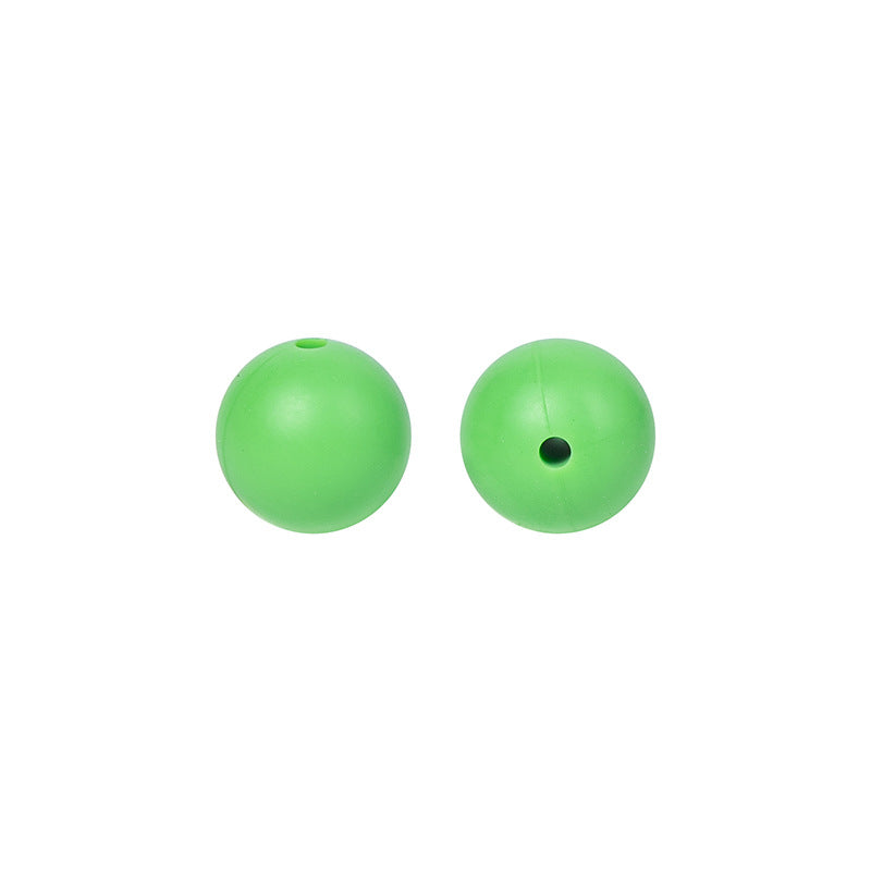 Round solid silicone beads 48