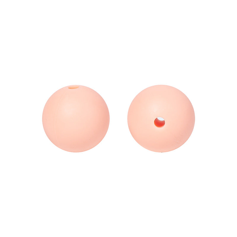 Round solid silicone beads 58