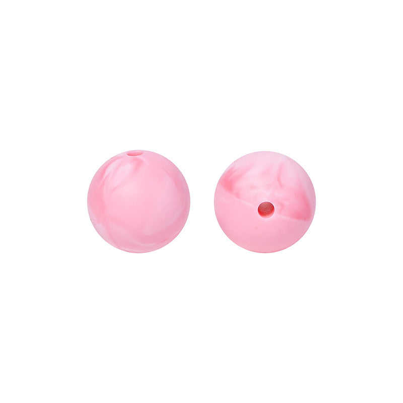 Round solid silicone beads 61