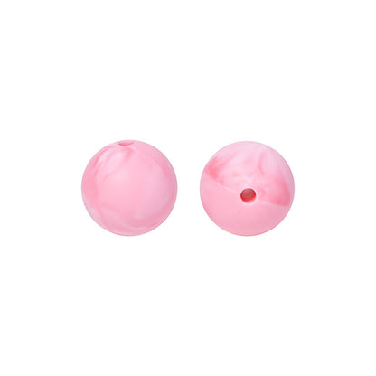 Round solid silicone beads 61