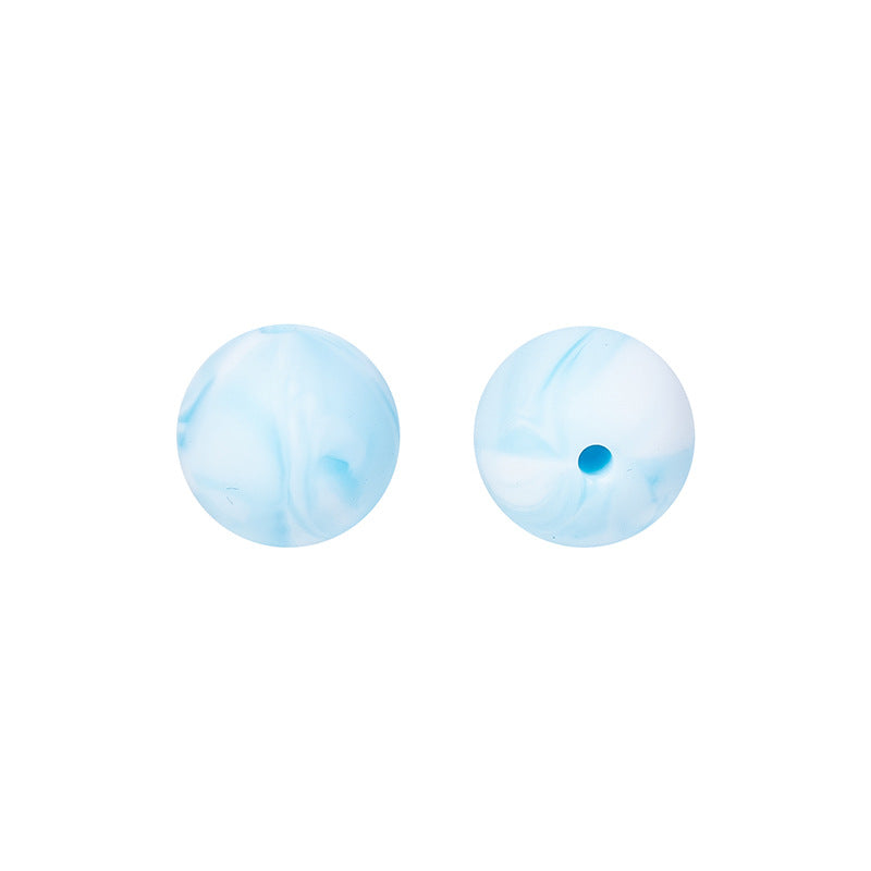 Round solid silicone beads 62