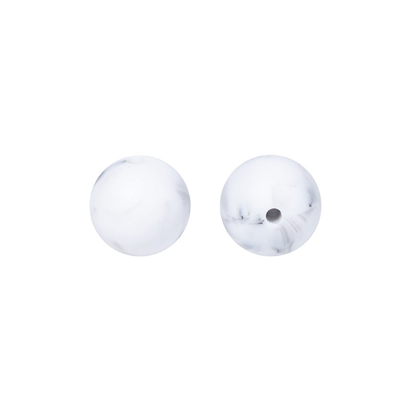 Round solid silicone beads 63