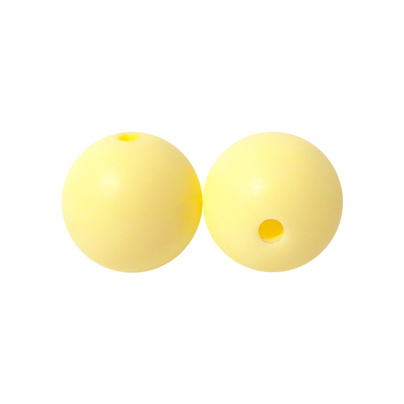 Round solid silicone beads 91