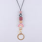 Silicone Rainbow Bead Necklace Wholesale pink