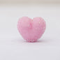 Soft Granulated Sugar Beads Heart Shape Acrylic Beads Pink
