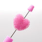 Soft Granulated Sugar Beads Heart Shape Acrylic Beads rose red