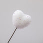 Soft Granulated Sugar Beads Heart Shape Acrylic Beads white