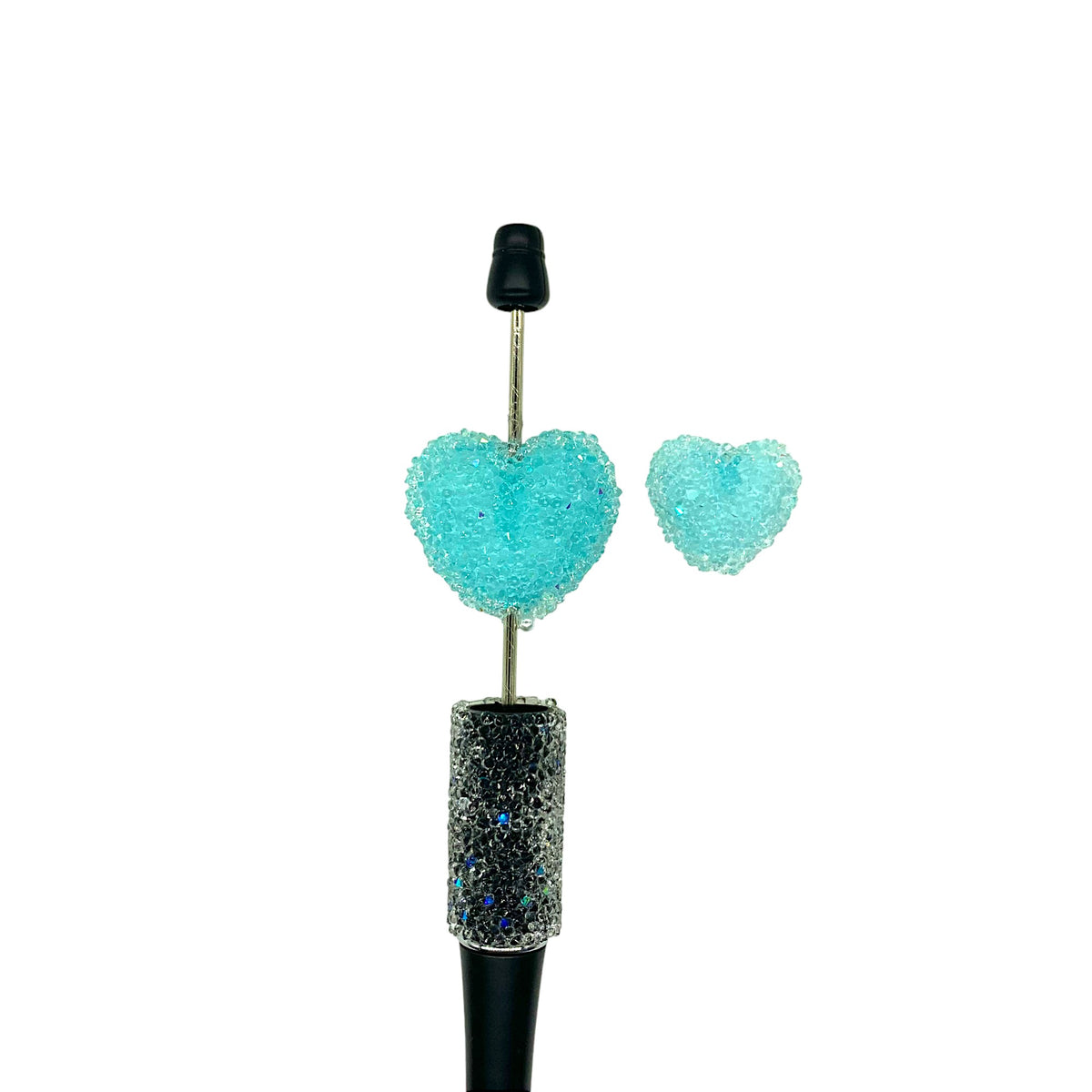 Soft Granulated Sugar Heart Acrylic Beads Colorful Textured 20pcs 2