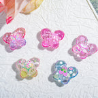 20pcs 22mm Cartoon Butterfly Acrylic Beads for Jewelry Making