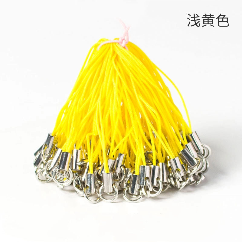 Polyester Iron Aluminum Phone Strap 58mm Colorful 100pcs 17